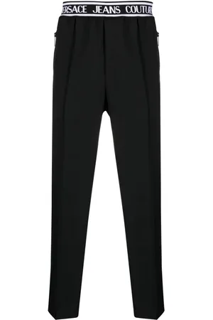 VERSACE Pantalon slim à taille à logo