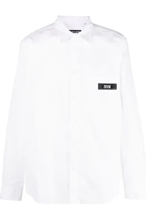 VERSACE T-shirt en coton à logo appliqué