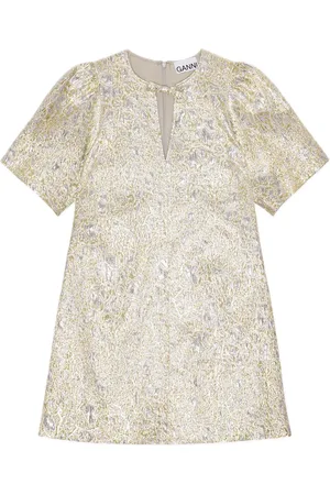 Ganni Robe courte à motif en jacquard