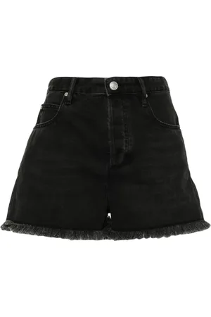 Isabel Marant Short en jean Lesia à bords frangés