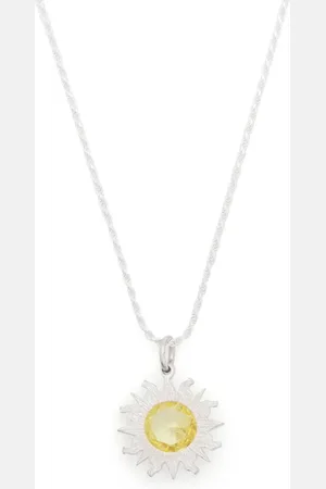 Bleue Burnham Collier Sun à pendentif graphique