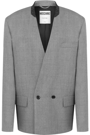 Moschino Blazer croisé à design sans col