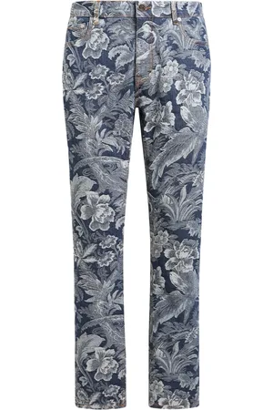 Etro Jean droit à motif en jacquard