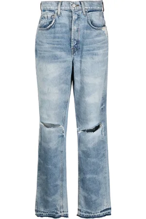 Cotton Citizen Jean droit Kate à effet usé