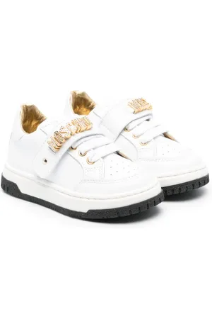 Moschino Baskets en cuir à logo