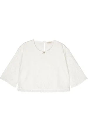 Twin-Set Blouse à fleurs en dentelle