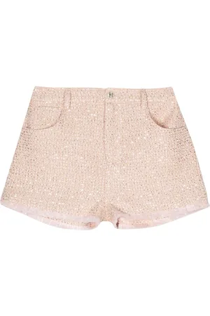 Twin-Set Short en tweed à sequins brodés