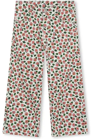 Kenzo Pantalon court en coton mélangé à fleurs