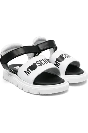 Moschino Sandales en cuir à logo imprimé