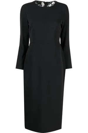 Pinko Robe en dentelle fleurie à coupe mi-longue
