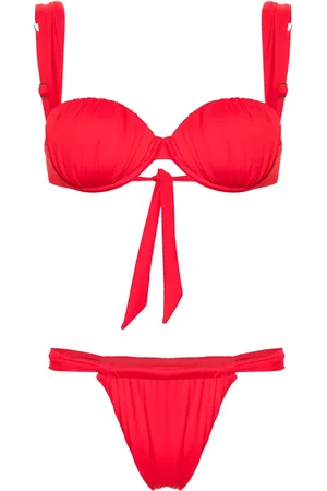 Noire Swimwear Bikini Cheeky à fronces