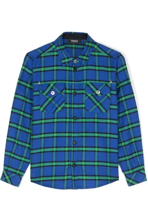 VERSACE Chemise à motif tartan