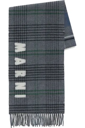 Marni écharpe à logo intarsia