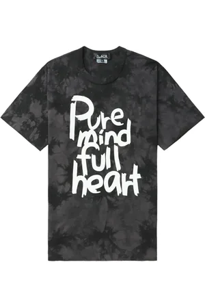 Comme des Garçons T-shirt tie-dye à slogan imprimé