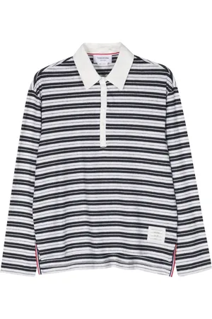 Thom Browne Polo rayé à manches longues