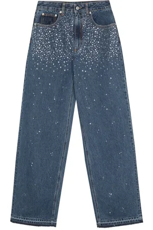 Alessandra Rich Jean ample à strass