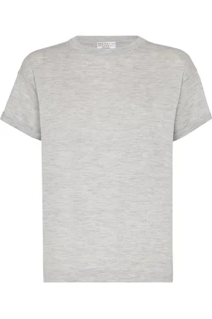 Brunello Cucinelli T-shirt en maille métallisée