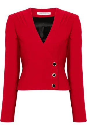 Alessandra Rich Blazer en laine à simple boutonnage