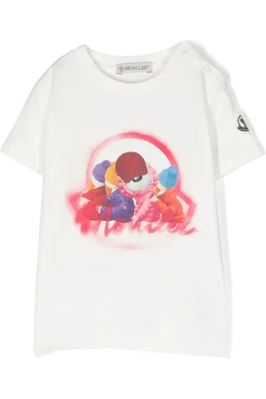 Moncler T-shirt à imprimé graphique en coton mélangé
