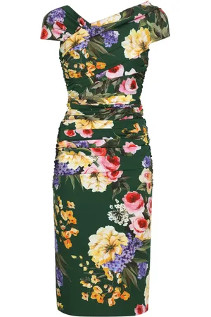 Dolce & Gabbana Robe froncée mi-longue à fleurs