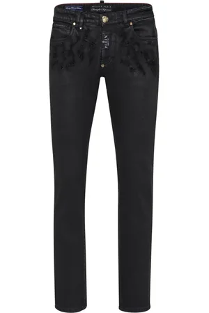 Philipp Plein Jean droit à effet usé
