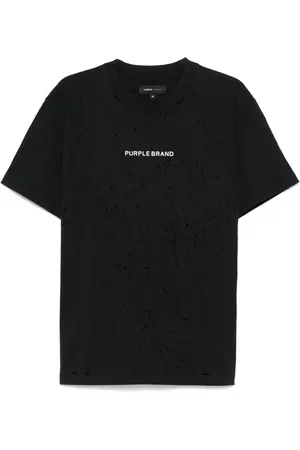 Purple Brand T-shirt à finitions à effet usé