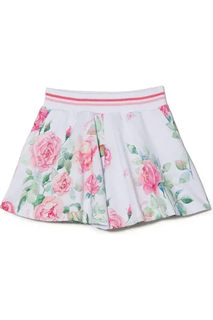 MONNALISA Robe courte évasée à roses imprimées