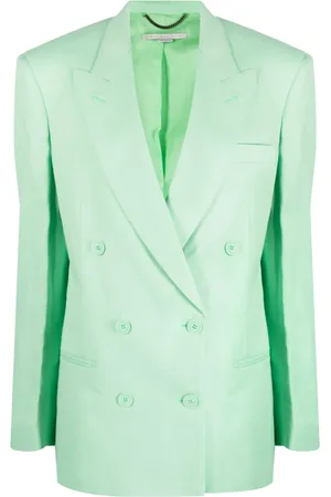 Stella McCartney Blazer croisé à revers crantés