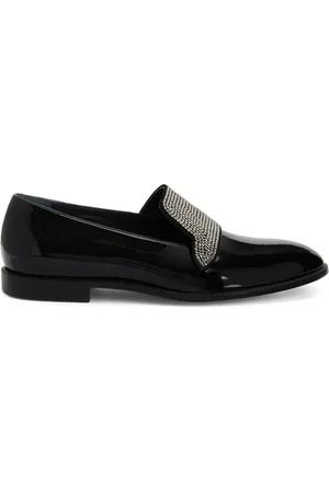 Giuseppe Zanotti Mocassins vernis Eflamm à ornements en cristal