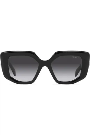 Prada Lunette de vue carrées à logo triangle