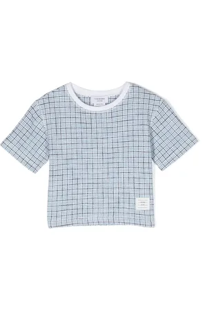 Thom Browne T-shirt en tweed à carreaux