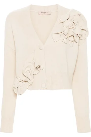 Twin-Set Cardigan à appliqués fleurs