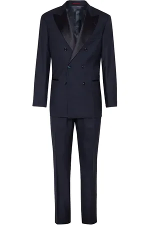 Brunello Cucinelli Costume en laine à veste croisée