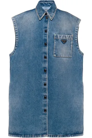 Prada Chemise en jean à design sans manches