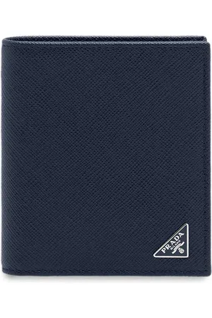 Prada Portefeuille pliant à plaque logo
