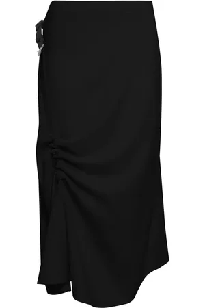 Uma Raquel Davidowicz Jupe mi-longue Fosforo à design drapé
