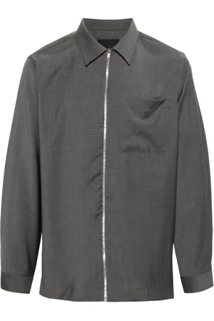 Givenchy Chemise en laine à plaque logo