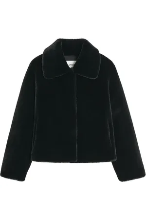 Apparis Veste en fourrure artificielle à col ample