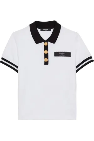 Balmain Polo en coton à design bicolore