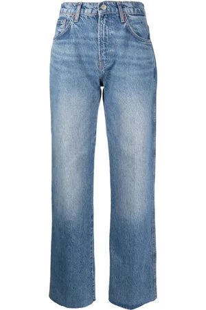 Reformation Jean droit Val 90s à taille mi-haute