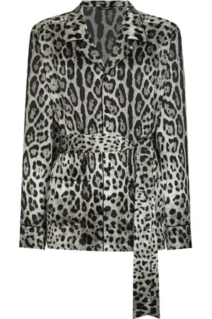 Dolce & Gabbana Chemise en soie à imprimé léopard