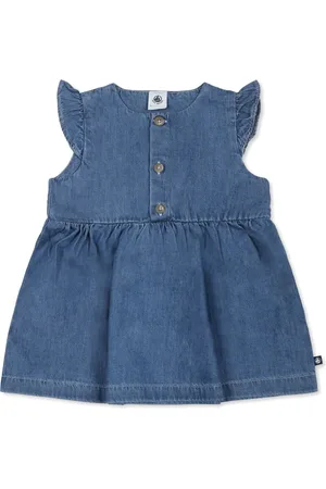 Petit Bateau Robe en jean à design sans manches