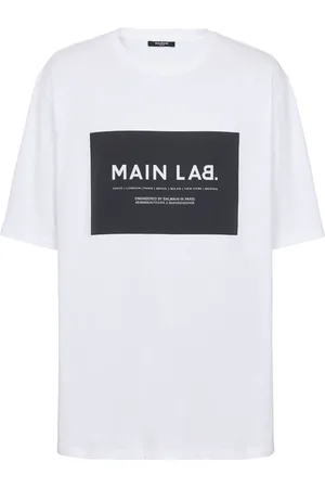Balmain T-shirt en coton à slogan imprimé