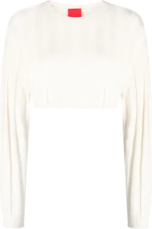 Cashmere In Love Pull crop Remy en maille nervurée