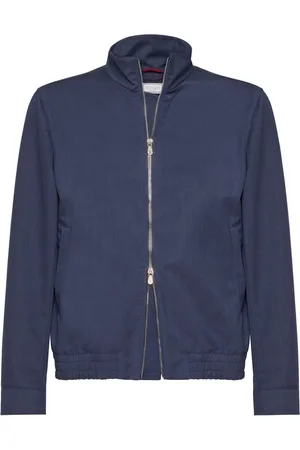 Brunello Cucinelli Veste bomber zippée à col montant