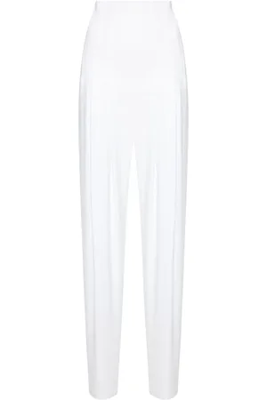 Norma Kamali Pantalon plissé à taille haute