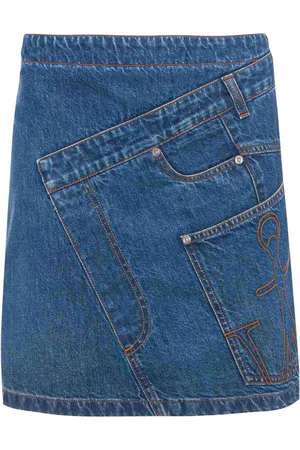 J.W.Anderson Minijupe Twisted en jean à logo
