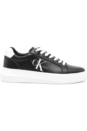 Calvin Klein Baskets en cuir à logo imprimé