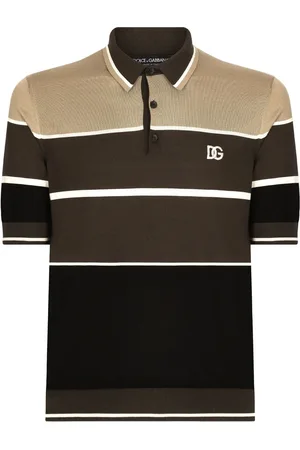 Dolce & Gabbana Polo en soie à rayures