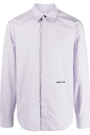 Helmut Lang Chemise en coton à logo brodé
